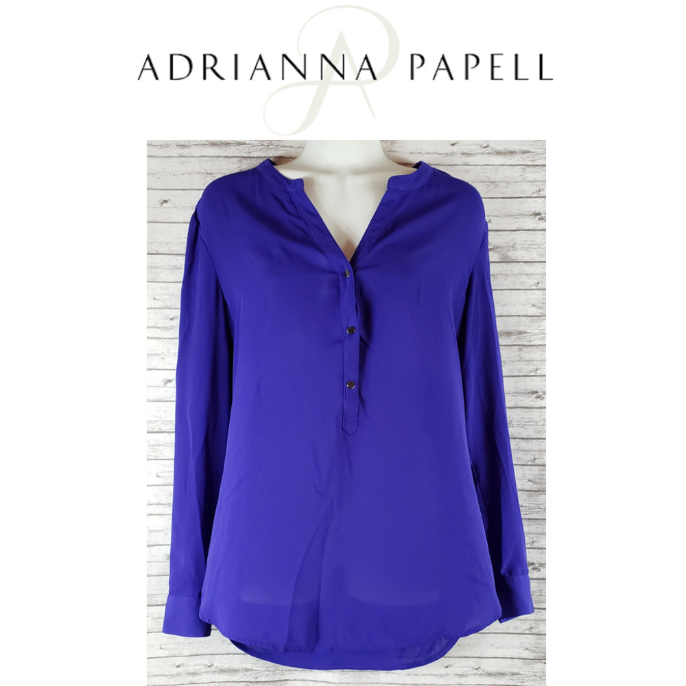 Adrianna Papell Shear Pullover Long Sleeve Shirt